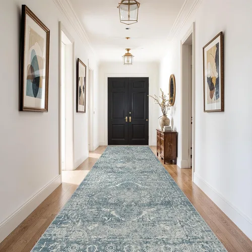 Miniatura 38 de Alfombra de área de entrada de 2 x 3 pies lavable - Alfombra de entrada pequeña neutra, alfombra de cocina, alfombra de pasillo vintage suave
