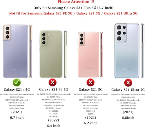 Miniatura 2 de Funda para Samsung Galaxy S21 Plus: funda protectora de doble capa resistente para teléfono celular a prueba de golpes con protector de pantalla