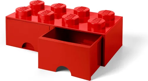 Miniatura 15 de LEGO - Cajón de ladrillos, 8 perillas, 2 cajones, caja de almacenamiento apilable, color verde menta aguamarina Verde oscuro