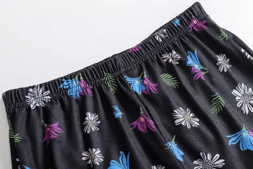 Miniatura 5 de Vopmocld Pijamas de algodón de 2 piezas para niñas grandes ropa de dormir de manga corta pantalones largos conjuntos de noche