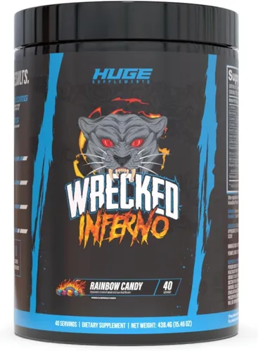 Wrecked Inferno - Pre-entrenamiento termogénico para hombres y mujeres, aumenta la energía, aumenta la termogénesis y el metabolismo, mejora el