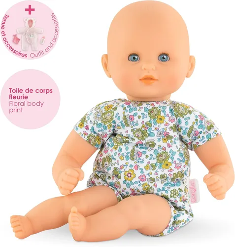 Miniatura 4 de Corolle My First Baby Doll Oso de Peluche Abrazable - Muñeca bebé niño suave de 12" con aroma a vainilla, atuendo de oso rosado y ojos para dormir