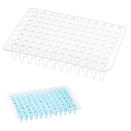 Miniatura 8 de Placas PCR de 0.0 fl oz de 96 pocillos, sin faldón, placa PCR de polipropileno transparente, 10 placas de tubos de pared ultrafinos, sin ADNasa/RNasa