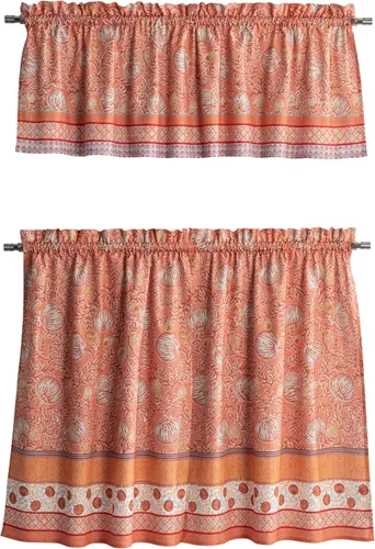 Miniatura 24 de Maison d' Hermine Juego de cortinas de cocina para ventanas, juego de cortinas de cocina 100% algodón, cenefas para el hogar [2 niveles