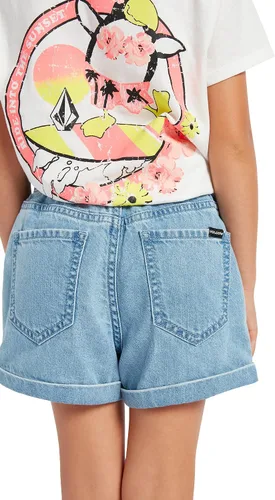 Miniatura 4 de Volcom Sunday Strut - Pantalón corto con puño enrollado para niña