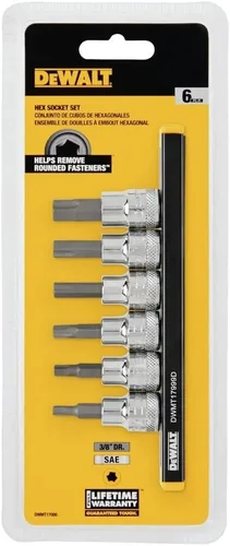 Miniatura 3 de DEWALT CONJUNTO DE ENCHUFE HEXAL SAE, 6PC (DWMT17000)