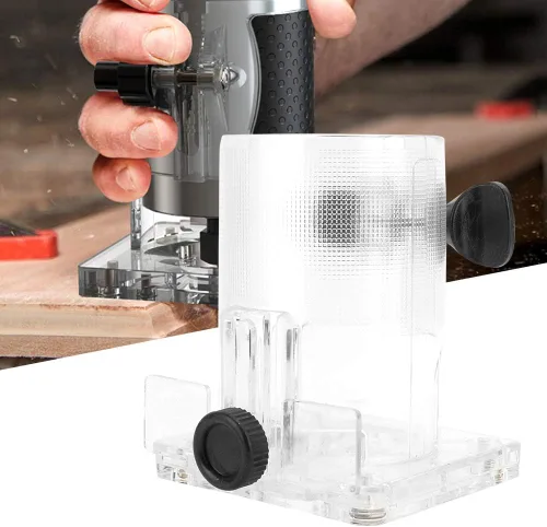 Miniatura 4 de Enrutador protector para recortadora, base transparente, para carpintería, base de plástico, herramientas eléctricas, accesorios de protección