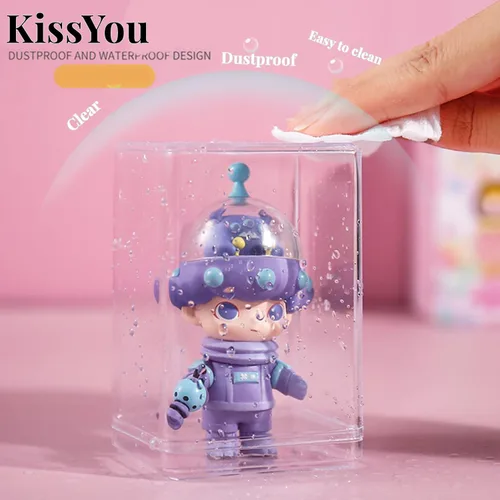 Miniatura 2 de KissYou Caja de Acrílico Transparente Caja de Exhibición con Tapa Cubo Cuadrado de Plástico Contenedores Transparentes Caja de Almacenamiento