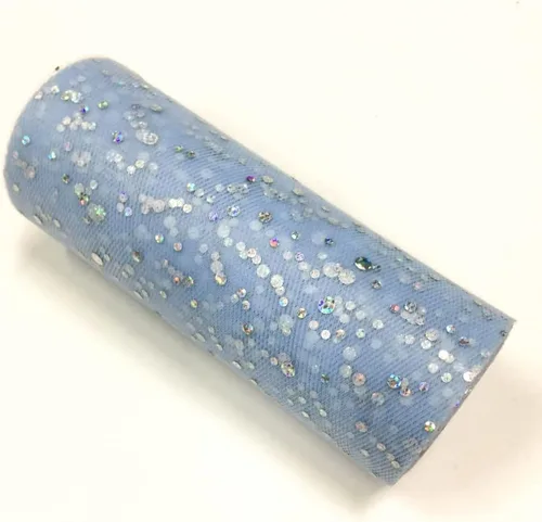 Miniatura 23 de Rollo de tul con lentejuelas con purpurina, decoración de boda, suministros de organza para fiestas de cumpleaños, carrete de tela, vestido tutú