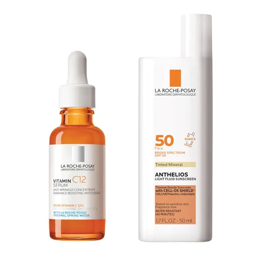 Miniatura 17 de La Roche-Posay Suero puro de Vitamina C al 12% para cara con ácido hialurónico y ácido salicílico, suero facial hidratante, aumenta la luminosidad