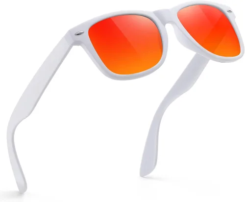 Miniatura 50 de FEIDUSUN Lentes de sol polarizados para hombre y mujer, lentes de sol retro negros para conducir, pescar, protección UV