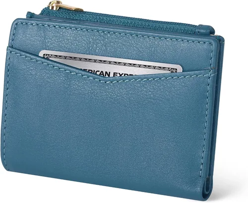 Miniatura 17 de Oak Leathers Cartera de cuero para mujer – Monedero pequeño RFID para tarjetas de crédito y soporte de identificación para damas, regalo