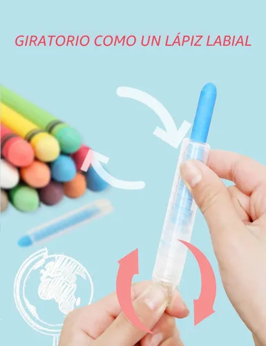 Miniatura 5 de Tiza no tóxica sin polvo con soporte para niños, pizarra blanca de colores, herramienta de arte para pizarra, niños, dibujo, escritura, 24