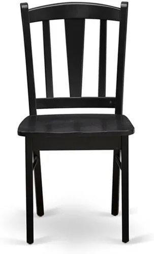 Miniatura 7 de East West Furniture SHDL3-BLK-W Juego de mesa de comedor de 3 piezas para espacios pequeños contiene una mesa de cocina redonda con pedestal y 2