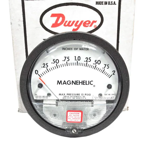 Miniatura 2 de Dwyer 2002 Manómetro Diferencial Magnehelic, Tipo, 0 a 2" WC