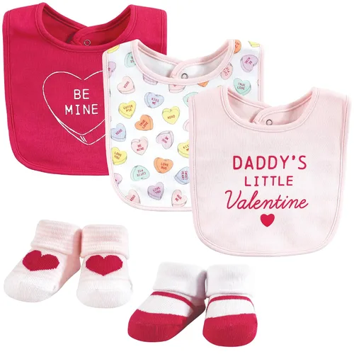 Miniatura 53 de Hudson Baby Conjunto de babero y calcetines unisex de algodón para bebé, Tamaño único Chica Calabaza