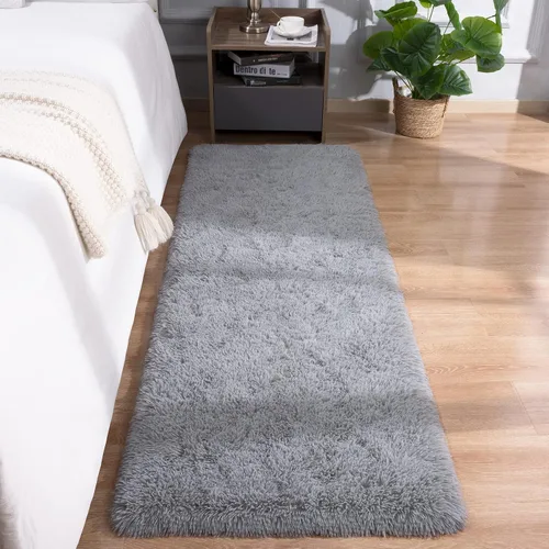 Miniatura 26 de DETUM Alfombra pequeña de 2 x 3 pies para dormitorio, Kicthen entrada, pasillo, lavable, antideslizante, color borgoña, alfombras de felpa