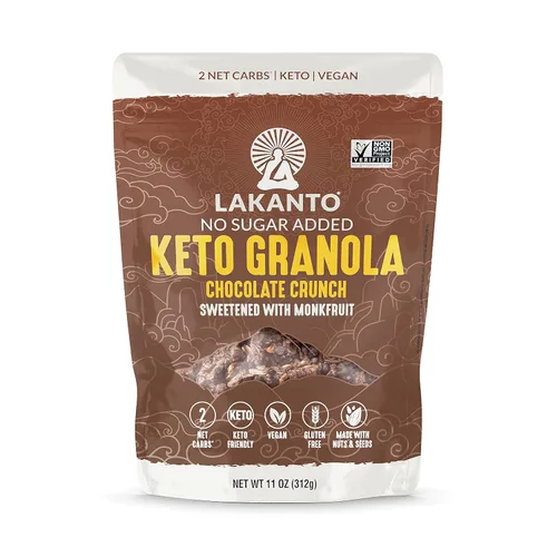 Miniatura 10 de Lakanto Berry Crunch Granola - Delicioso Snack, Cereal para Desayuno Rápido, Apto para Keto, Edulcorante de Fruta del Monje, Sin Azúcar Añadida