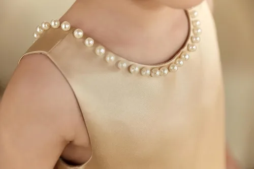 Miniatura 13 de MCieloLuna Vestidos de niña de flores para boda con nudo de lazo elegante de satén para primera comunión