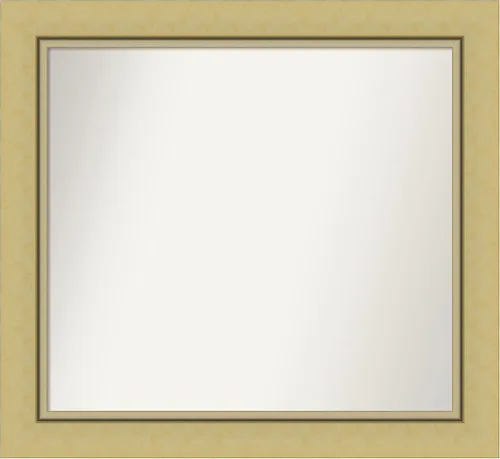 Miniatura 118 de Amanti Art Landon Gold Espejo de baño, espejo de pared o espejo de tocador de baño sobre el fregadero (26.25 x 26.25 pulgadas) Espejo no biselado