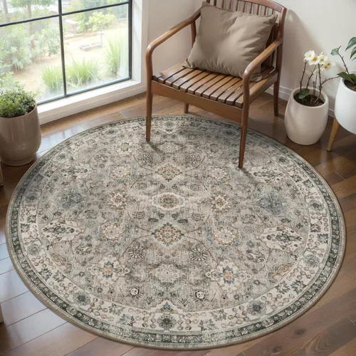 Miniatura 161 de Tangsoo Alfombra lavable para pasillo, antideslizante, 2 x 6 pies, estilo bohemio, floral, vintage, para entrada, suelo suave, para cocina, baño