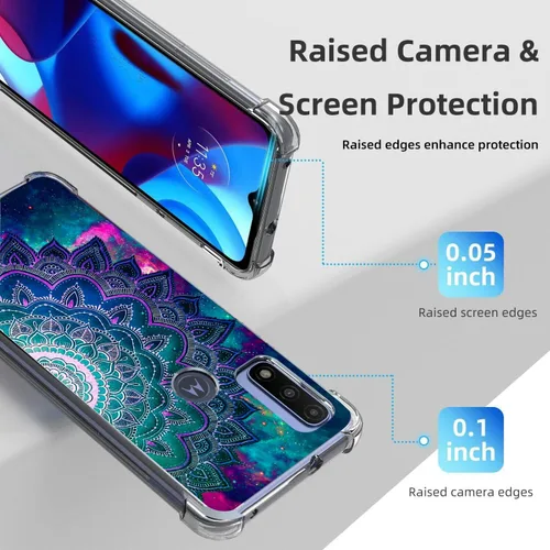 Miniatura 3 de Funda para Moto G Pure/Moto G Power 2022/Moto G Play 2023, Mandala Flower Space Drop Protección a prueba de golpes Carcasa protectora de cuerpo