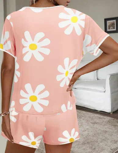 Miniatura 6 de Ekouaer Conjunto de pijama para mujer, conjunto corto casual