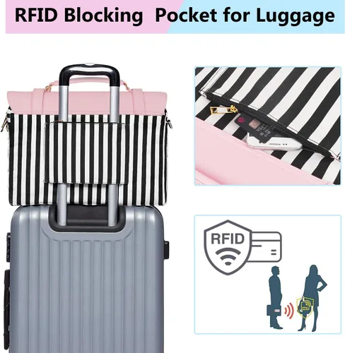 Miniatura 7 de MATEIN Bolsa para laptop para mujeres, maletín delgado de 15.6 pulgadas para computadora, funda, bolsa ligera linda y femenina de mensajero