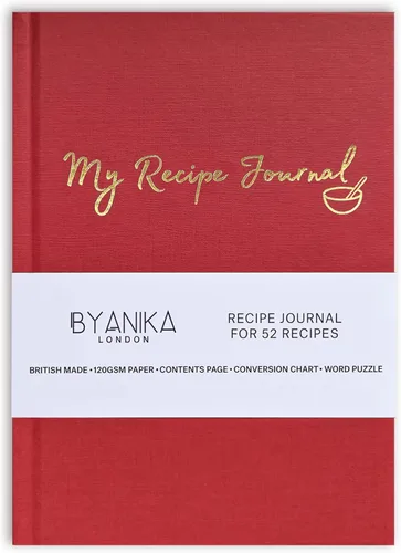 Libro de recetas en blanco para escribir en tus propias recetas, diario de recetas personales de tapa dura, cuaderno de recetas My Family Cookbook