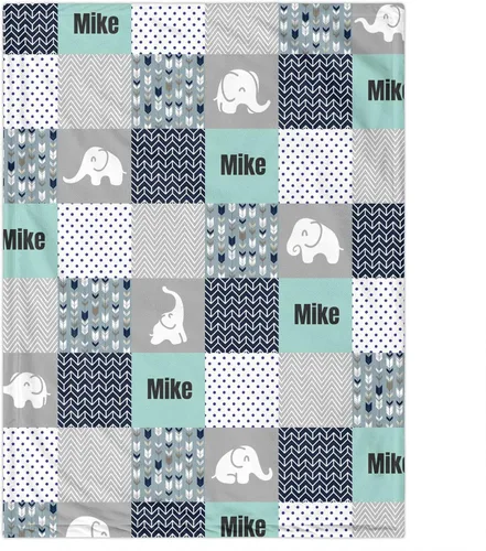 Miniatura 15 de Manta de bebé personalizada con nombre para niños y niñas, manta personalizada con temática de bosque, ropa de cama de franela suave para recién