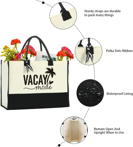 Miniatura 2 de Weekend Bags for Women Travel Canvas Bag Beach Bag Tote Girls Trip Gifts Large Handbags for Friends Female Girlfriend Besties