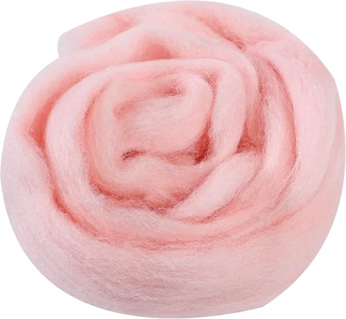 Miniatura 48 de 24 tipos de lana rosa, 4.23 oz (120 g), adecuado para fieltro húmedo y fieltro de aguja de telas hiladas de lana. Un paquete de prueba está Tonos