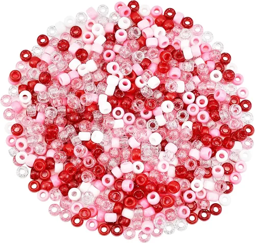 Miniatura 9 de Cuentas de poni azul, 1000 piezas surtidas de cuentas azules para hacer joyas, pulseras, manualidades, decoración del hogar, fiestas, manualidades