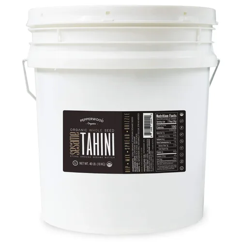 Miniatura 11 de Pasta de Tahini de Sésamo Integral Orgánica – Sin Descascarillar y Molida en Piedra – Textura Sedosa y Suave en Hummus, Salsas, Aderezos – Sin Sal