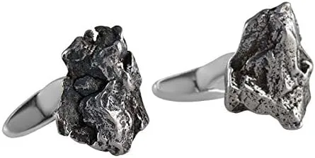 Miniatura 7 de Starborn Gemelos de meteorito Campo del Cielo de plata de ley y auténtico, Metal