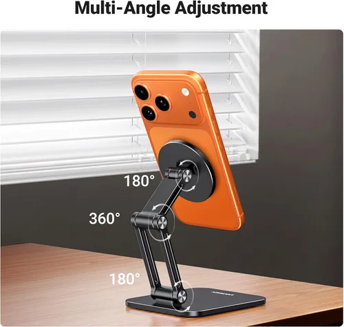 Miniatura 4 de UGREEN Soporte Magnético para Teléfono Compatible con Soporte MagSafe para Escritorio Diseño Ergonómico Ajustable, Soporte de Teléfono Celular