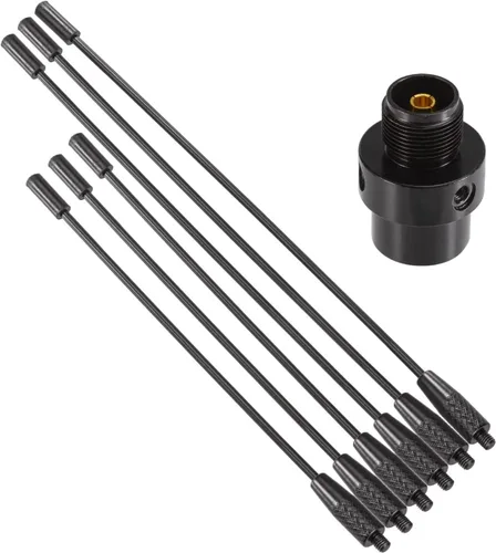 Miniatura 7 de VHF - Antena de base de radio de fibra de vidrio de 17 pulgadas con kit de plano de tierra, conector SO239 de 136-174 MHz para transceptor móvil