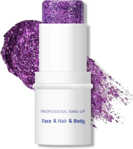 Miniatura 11 de KYDA Barra de purpurina corporal, gel grueso con purpurina para rostro y cabello corporal, pintura holográfica brillante de lentejuelas de sirena