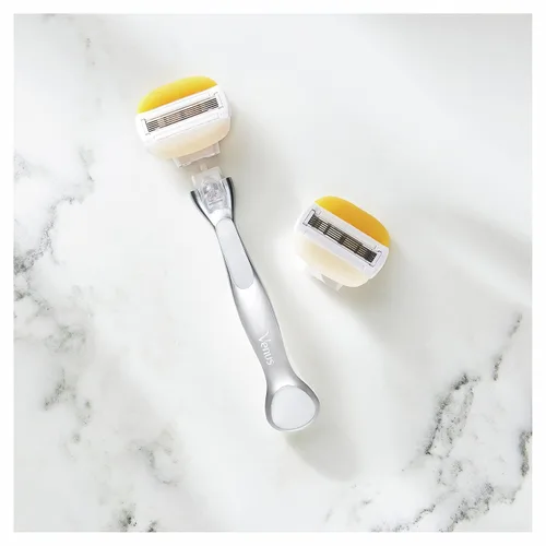Miniatura 9 de Gillette Venus Comfortglide con mango de maquinilla de afeitar Olay Coconut para mujer + repuestos de cuchilla, plateado, 2