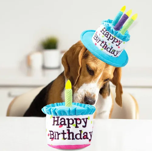 Miniatura 2 de Juego de sombrero y bandana de cumpleaños para perros grandes, sombreros ajustables para fiesta de cumpleaños para perros grandes, decoración