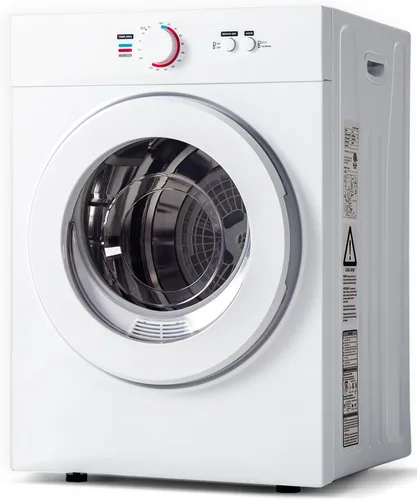 Feelfunn Secadora Compacta de 1.8 Pies Cúbicos - Secadora de Ropa Portátil de 1020W con Tambor de Acero Inoxidable, Carga Frontal por Volteo, Cuatro