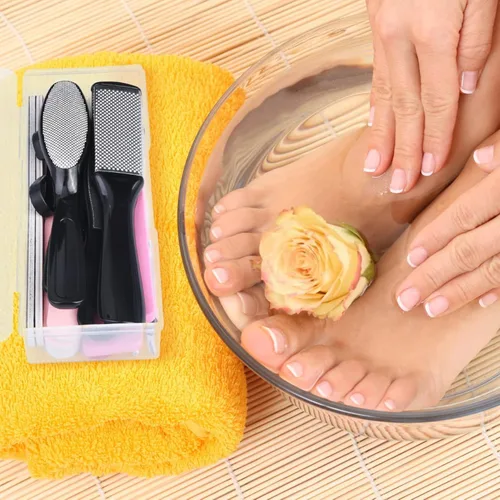 Miniatura 6 de Kit profesional de cuidado de pies, juego de pedicura de 30 piezas con lima de pies, afeitadora de callos, removedor de piel dura (negro)
