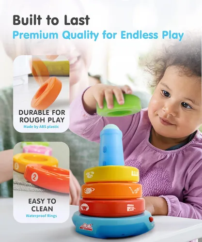 Miniatura 6 de BEST LEARNING Stack & Learn - Juguete apilable de actividades educativas de desarrollo para bebés de 6 o 9 meses en adelante Regalo de cumpleaños