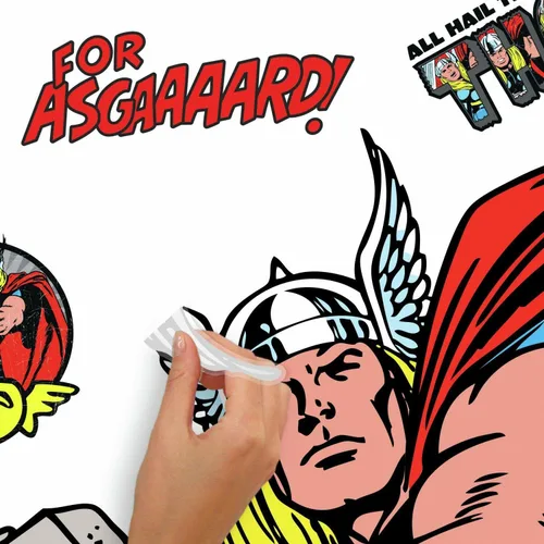 Miniatura 4 de RoomMates RoomMates, RMK5050GM - Calcomanía de pared gigante de cómic de Thor de Marvel