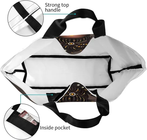 Miniatura 4 de IAGM Bolsos de mano para mujer, bolso de hombro para mujer afroamericana, bolso mágico para compras, trabajo, comestibles, gimnasio