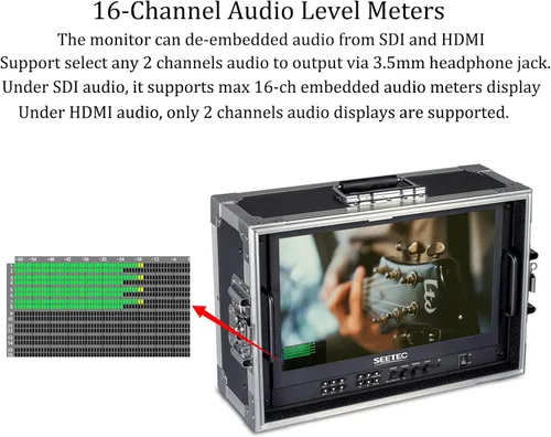 Miniatura 4 de ATEM156S-CO Monitor de transmisión multicámara de 15.6 pulgadas, monitoreo multivista en tiempo real 4X3G-SDI NI/Out HDMI Full HD 1920x1080