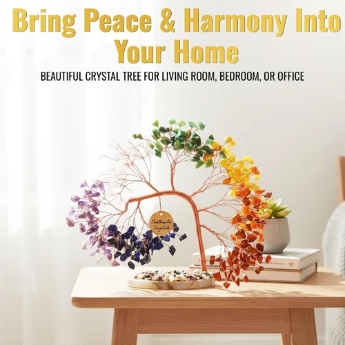 Miniatura 3 de Árbol de la vida de 7 chakras de cristal ANAYA AGATE – Árboles Bonsái de piedras preciosas curativas hechas a mano para decoración del hogar