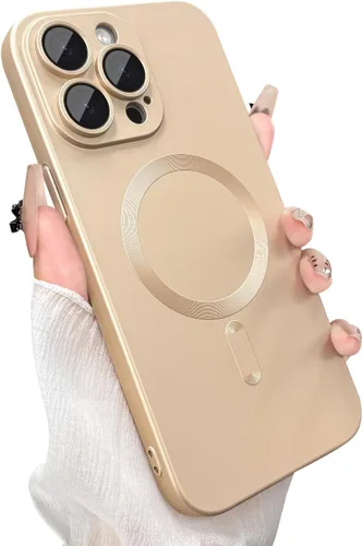 Miniatura 11 de Funda magnética ankofave para iPhone 13 Pro, funda para mujer, diseño mate de lujo suave y metálico con protector de lente de cámara, compatible