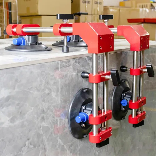 Miniatura 4 de HIGHTOP Fijador de costuras de piedra de 90 grados con nivelación de unión de costura de ventosa de 6 pulgadas, herramienta de instalación sólida