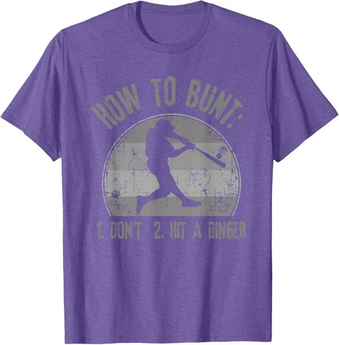 Miniatura 10 de Cómo Bunt Don't Hit A Dinger - Camiseta divertida de béisbol y sóftbol, Negro, S